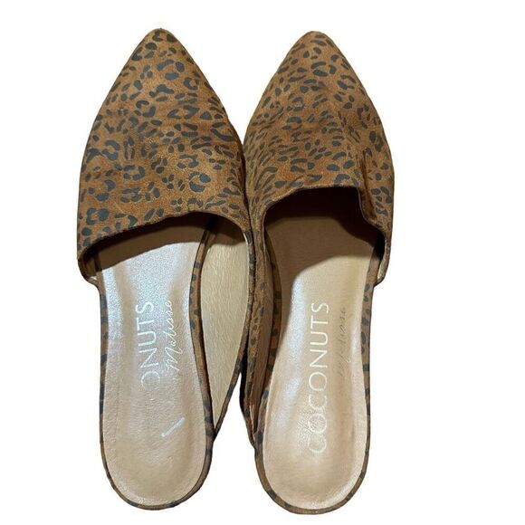 ANTHROPOLOGIE COCONUTS by MATISSE Animal-Printed Flats Sz 9 brown black leopard - Picture 9 of 10